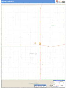 Greeley County, Kansas Zip Code Wall Map