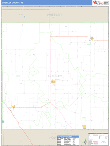 Greeley County, Nebraska Zip Code Wall Map