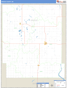 Griggs County, North Dakota Zip Code Wall Map