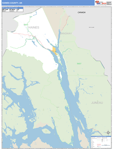 Haines County, Alaska Zip Code Wall Map