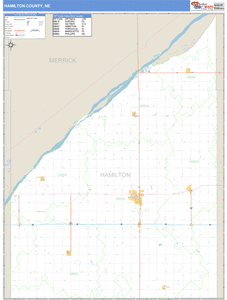 Hamilton County, Nebraska Zip Code Wall Map