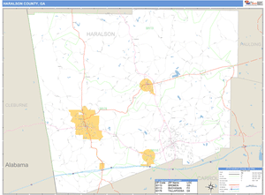 Haralson County, Georgia Zip Code Wall Map