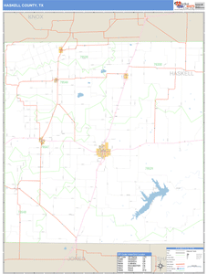 Haskell County, Texas Zip Code Wall Map