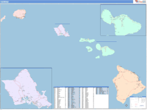 Hawaii Business Wall Map Market Maps (IDI)