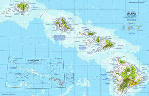 Hawaii Map 1976 by National Geographic