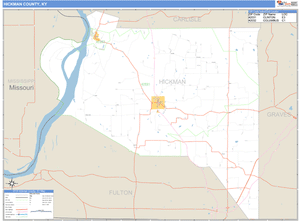 Hickman County, Kentucky Zip Code Wall Map