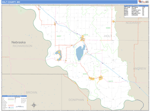 Holt County, Missouri Zip Code Wall Map
