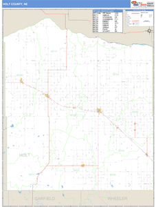 Holt County, Nebraska Zip Code Wall Map