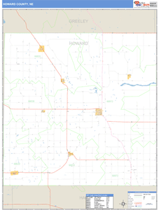 Howard County, Nebraska Zip Code Wall Map