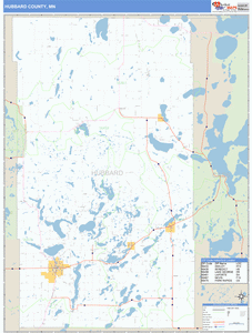 Hubbard County, Minnesota Zip Code Wall Map