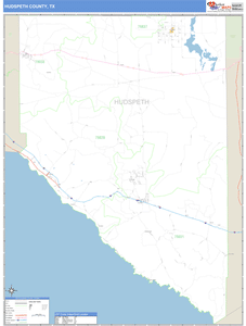 Hudspeth County, Texas Zip Code Wall Map