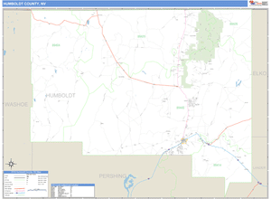 Humboldt County, Nevada Zip Code Wall Map
