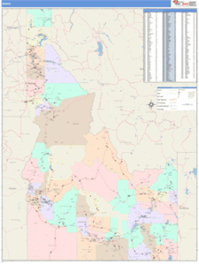 Idaho Business Wall Map