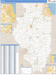 Illinois ZIP Code Wall Map