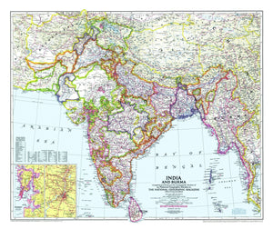 India And Burma Map 1946