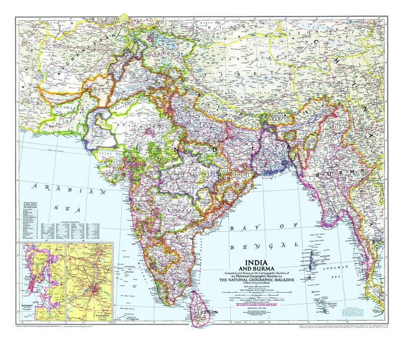 India And Burma Map 1946 Maps.com
