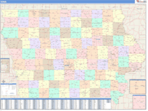 Iowa Business Wall Map