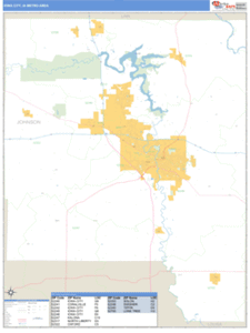 Iowa City, Iowa Metro Area Wall Map
