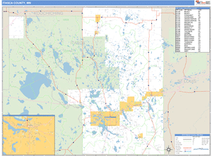 Itasca County, Minnesota Zip Code Wall Map