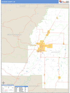 Jackson County, Arkansas Zip Code Wall Map