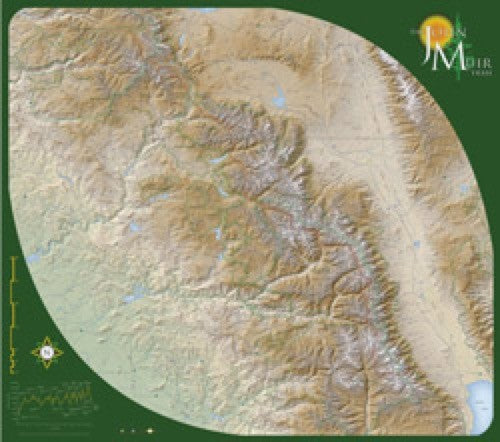 John Muir Trail Wall Map Maps.com