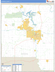 Johnson County, Iowa Zip Code Wall Map