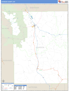 Johnson County, Wyoming Zip Code Wall Map