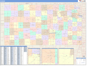 Kansas Business Wall Map