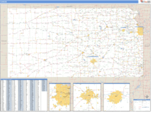 Kansas ZIP Code Wall Map | Map Geek.com