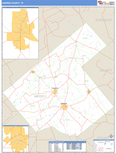 Karnes County, Texas Zip Code Wall Map