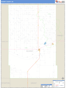 Kearny County, Kansas Zip Code Wall Map
