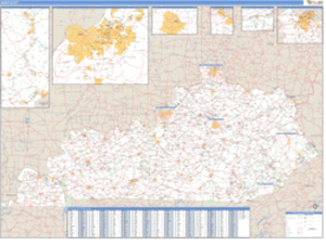 Kentucky ZIP Code Wall Map