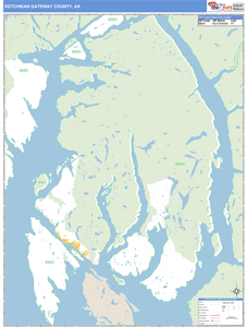 Ketchikan County, Alaska Zip Code Wall Map
