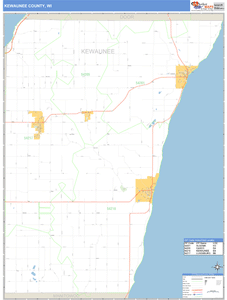 Kewaunee County, Wisconsin Zip Code Wall Map