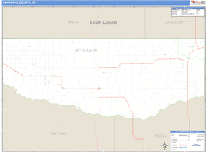 Keya Paha County, Nebraska Zip Code Wall Map