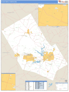 Killeen-Temple, Texas Metro Area Wall Map