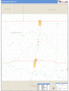 Kingfisher County, Oklahoma Zip Code Wall Map