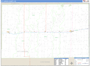 Kit Carson County, Colorado Zip Code Wall Map