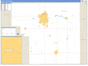Kokomo, Indiana Metro Area Wall Map