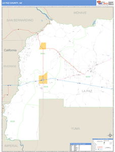 La Paz County, Arizona Zip Code Wall Map