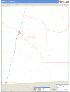 La Salle County, Texas Zip Code Wall Map