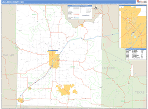 Laclede County, Missouri Zip Code Wall Map