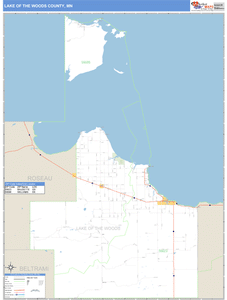 Lake of Woods County, Minnesota Zip Code Wall Map