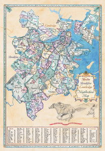 Boston, Brooklyn, Cambridge Neighborhood Map by Big Stick