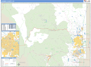 Larimer County, Colorado Zip Code Wall Map