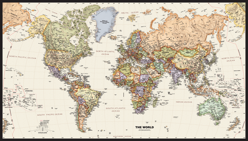 Legacy World Wall Map Maps.com