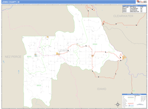 Lewis County, Idaho Zip Code Wall Map