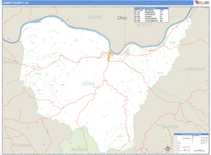 Lewis County, Kentucky Zip Code Wall Map