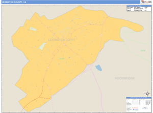Lexington County, Virginia Zip Code Wall Map