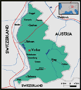 Liechtenstein Political Wall Map